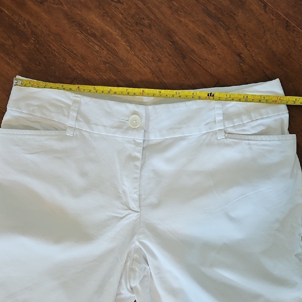 LOFT White Cropped Pants Julie Size 10P - Picture 2 of 6
